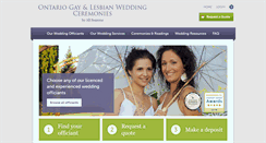 Desktop Screenshot of gayweddingsontario.ca
